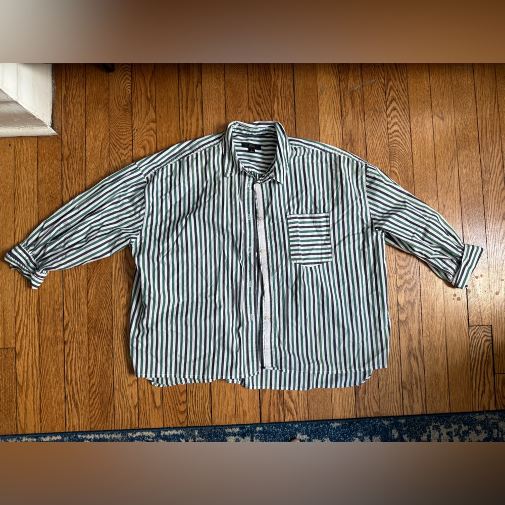 J Crew Striped Button Down Shirt - Size Small